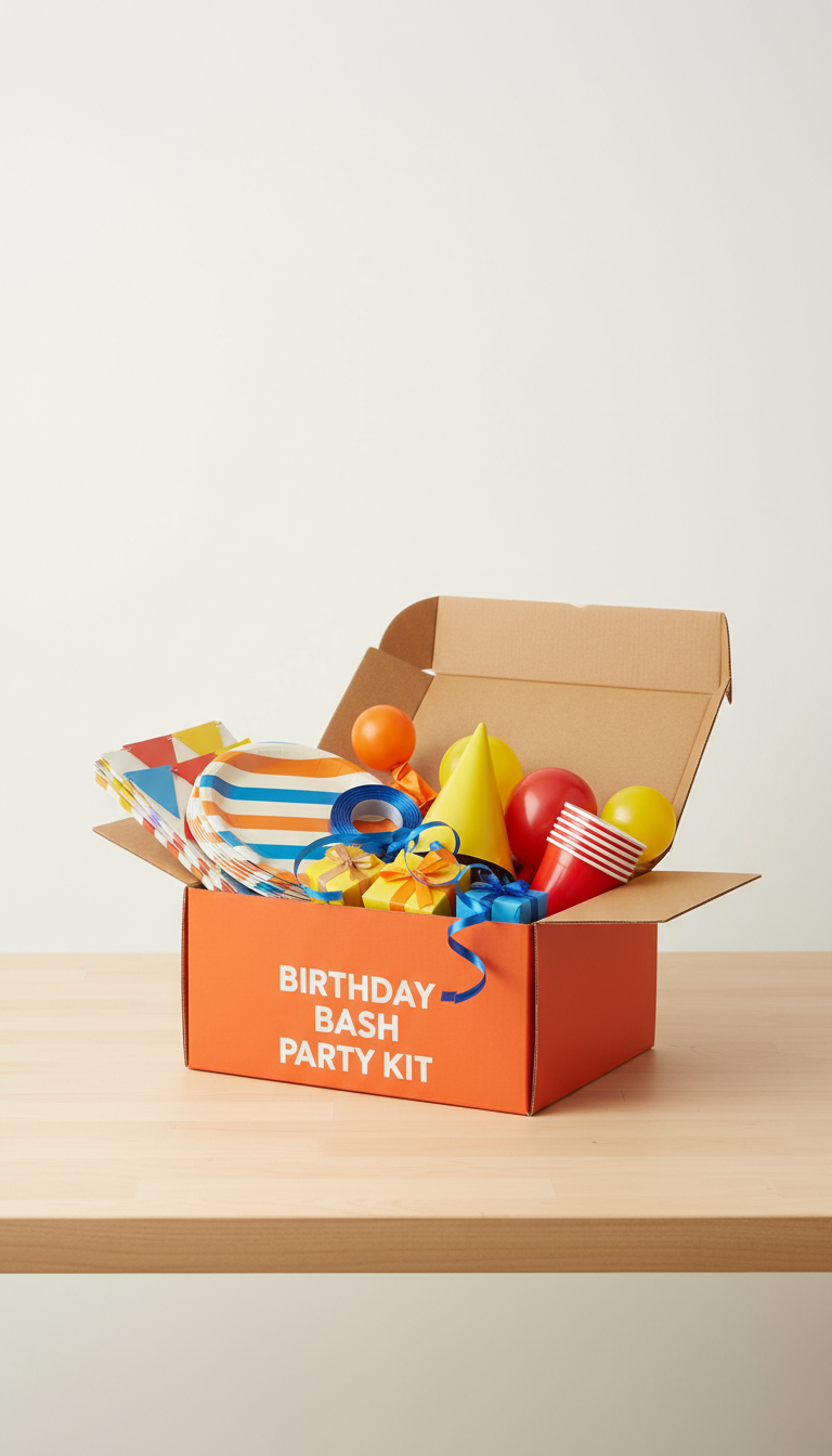 Birthday Bash Party Kit With Confetti Tableware