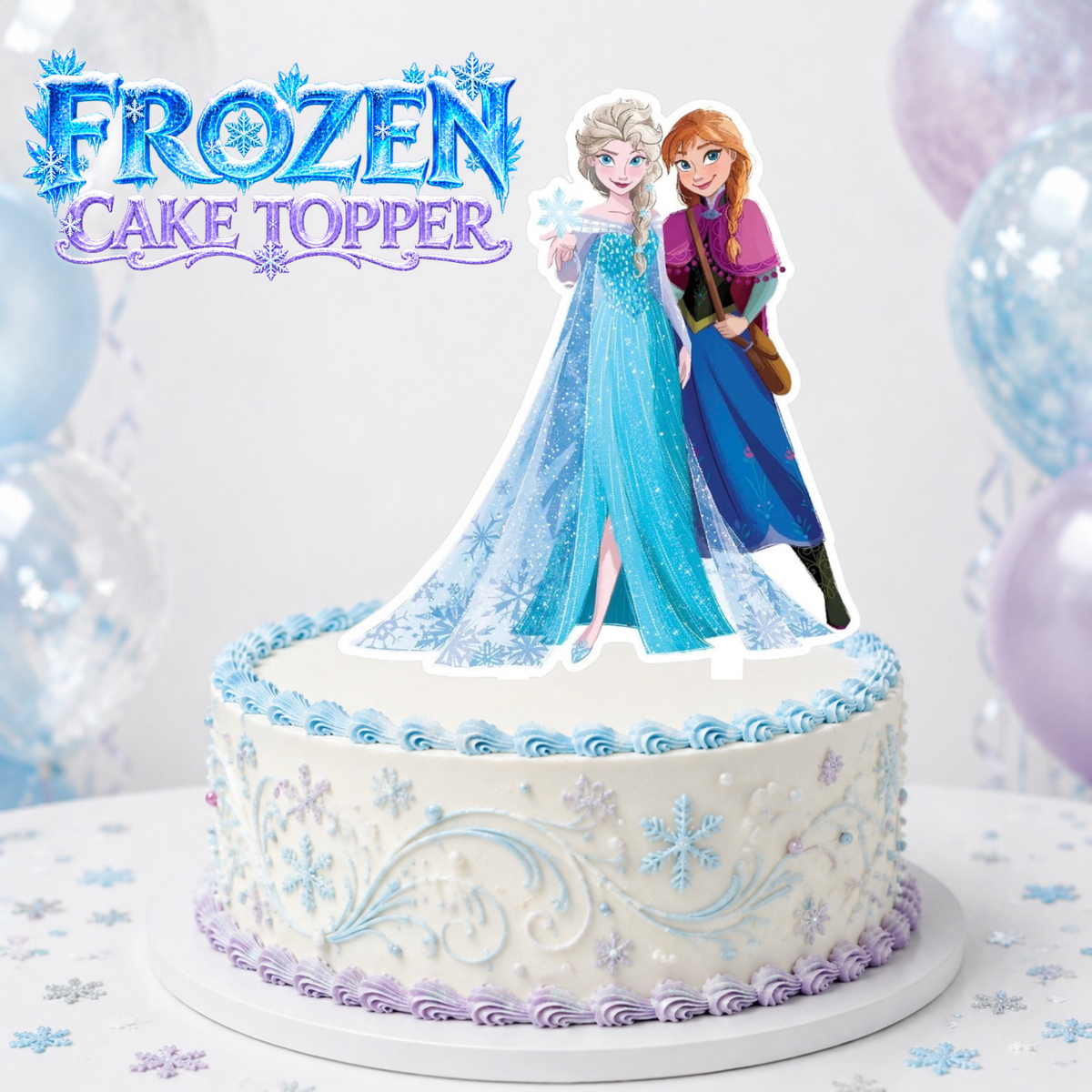 Frozen Acrylic Cake Topper