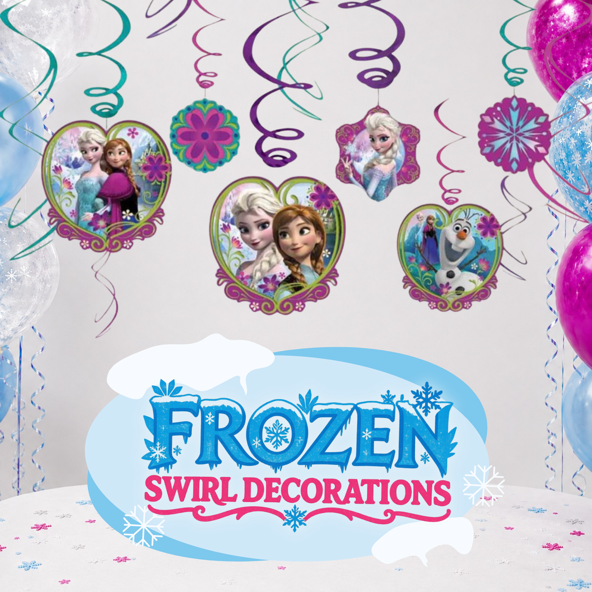 Frozen Swirl Decorations
